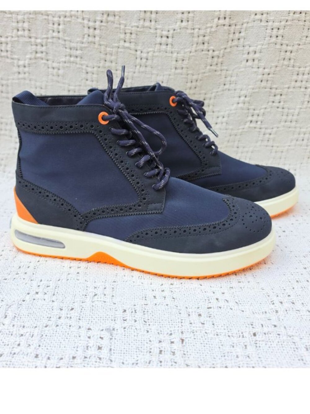 SWIMS Charles Hybrid Men's Ankle Boots Size 11 US Navy Water-Resistant Wingtip
